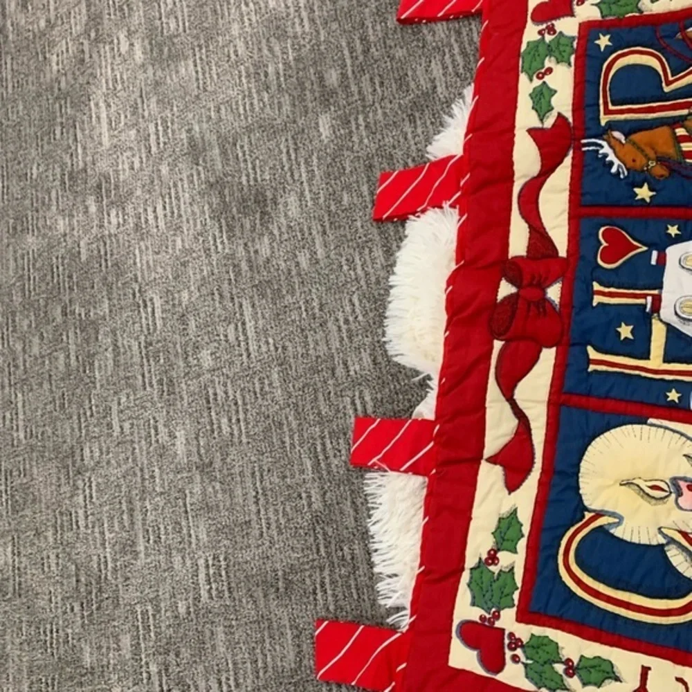 Old Time Merry Merry Christmas Theme‎ Hanging Banner 37x32 Fabric